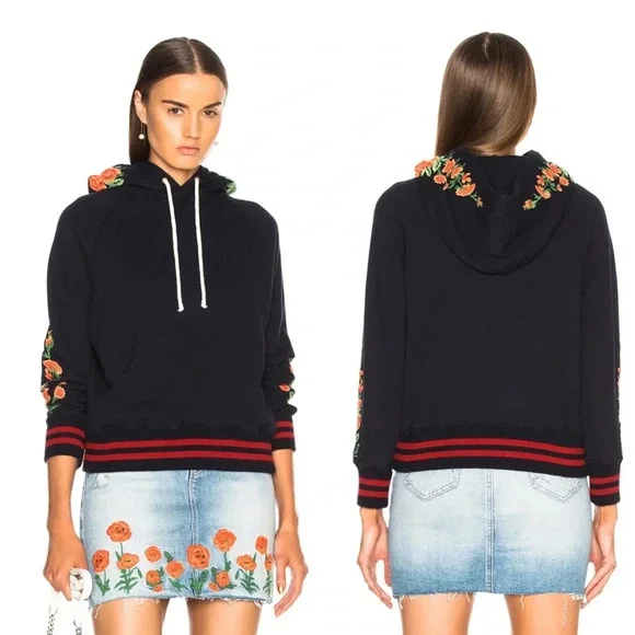 MOTHER Embroidered Floral Square Hoodie - Picture 8 of 9